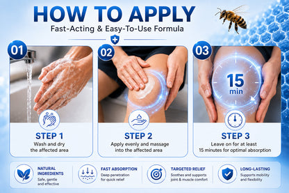 [Nur noch 5 Minuten!] Healrize® Bee Venom Joint Relief Cream 🦵Powerful Bee Venom Cream for Joint & Muscle Pain Relief – Feel Comfort in Minutes