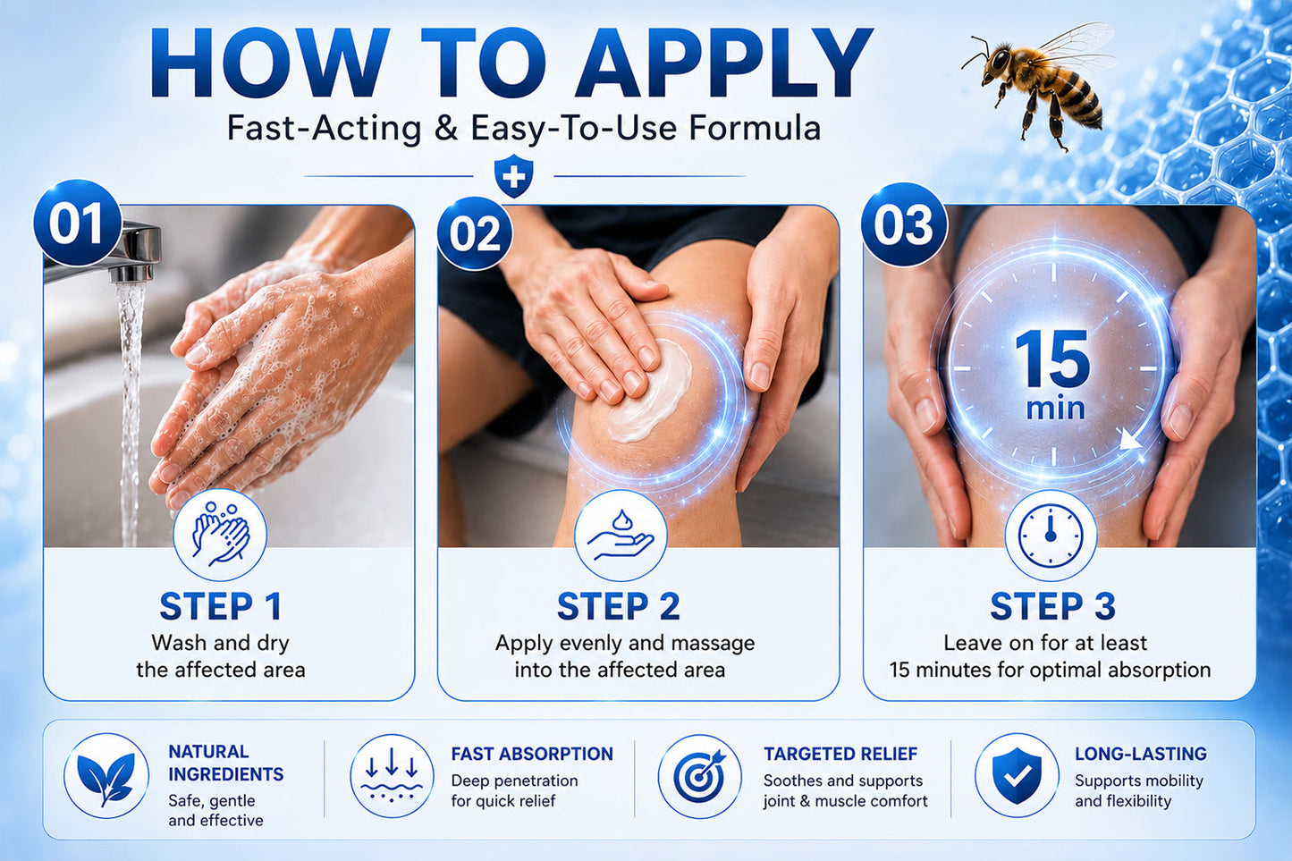 🎁Healrize® Bee Venom Joint Relief Cream 💪Targets stiff, sore joints in knees, hands, shoulders, back & more — so you can move easier every day
