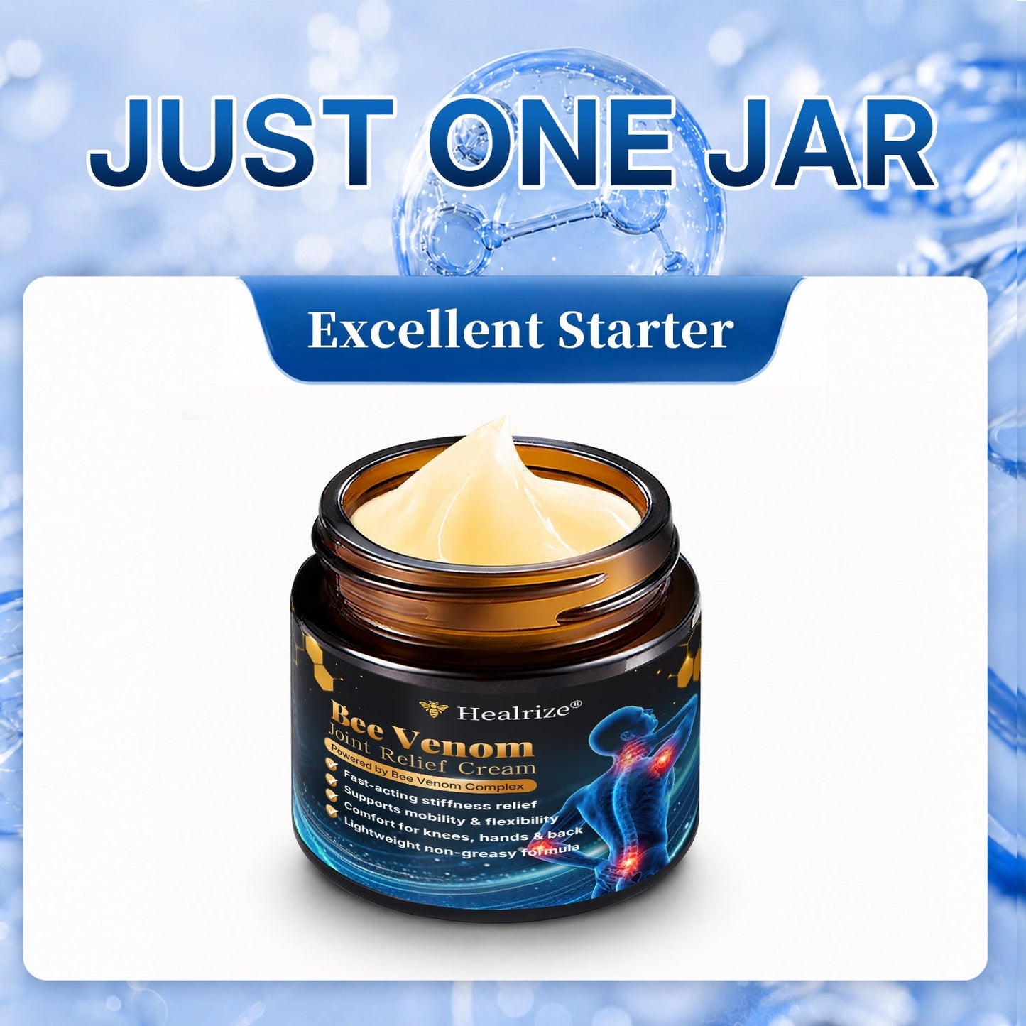 🎁Healrize® Bee Venom Joint Relief Cream 💪Targets stiff, sore joints in knees, hands, shoulders, back & more — so you can move easier every day
