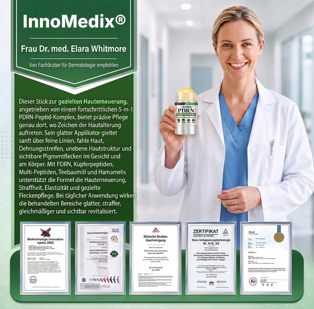 InnoMedix® 🧬𝑷𝑫𝑹𝑵 𝑨𝒏𝒕𝒊-𝑨𝒈𝒊𝒏𝒈 & 𝒈𝒆𝒛𝒊𝒆𝒍𝒕𝒆𝒓 𝑯𝒂𝒖𝒕𝒆𝒓𝒏𝒆𝒖𝒆𝒓𝒖𝒏𝒈𝒔-𝑺𝒕𝒊𝒄𝒌（𝑯𝒊𝒍𝒇𝒕, 𝑭𝒂𝒍𝒕𝒆𝒏 𝒔𝒊𝒄𝒉𝒕𝒃𝒂𝒓 𝒛𝒖 𝒈𝒍ä𝒕𝒕𝒆𝒏, 𝒖𝒏𝒕𝒆𝒓𝒔𝒕ü𝒕𝒛𝒕 𝒆𝒊𝒏 𝒔𝒕𝒓𝒂𝒇𝒇𝒆𝒓 𝒘𝒊𝒓𝒌𝒆𝒏𝒅𝒆𝒔 𝑯𝒂𝒖𝒕𝒃𝒊𝒍𝒅 𝒖𝒏𝒅 𝒗𝒆𝒓𝒃𝒆𝒔𝒔𝒆𝒓𝒕 𝒅𝒂𝒔 𝑬𝒓𝒔𝒄𝒉𝒆𝒊𝒏𝒖𝒏𝒈𝒔𝒃𝒊𝒍𝒅 𝒔𝒊𝒄𝒉𝒕𝒃𝒂𝒓𝒆𝒓 𝑯𝒂𝒖𝒕𝒇𝒍𝒆𝒄𝒌𝒆𝒏）