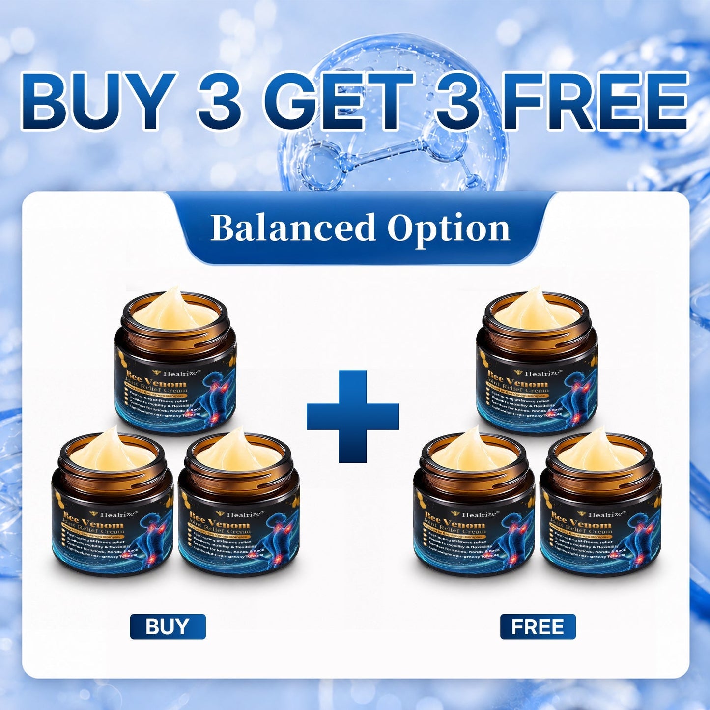 🎁Healrize® Bee Venom Joint Relief Cream 💪Targets stiff, sore joints in knees, hands, shoulders, back & more — so you can move easier every day