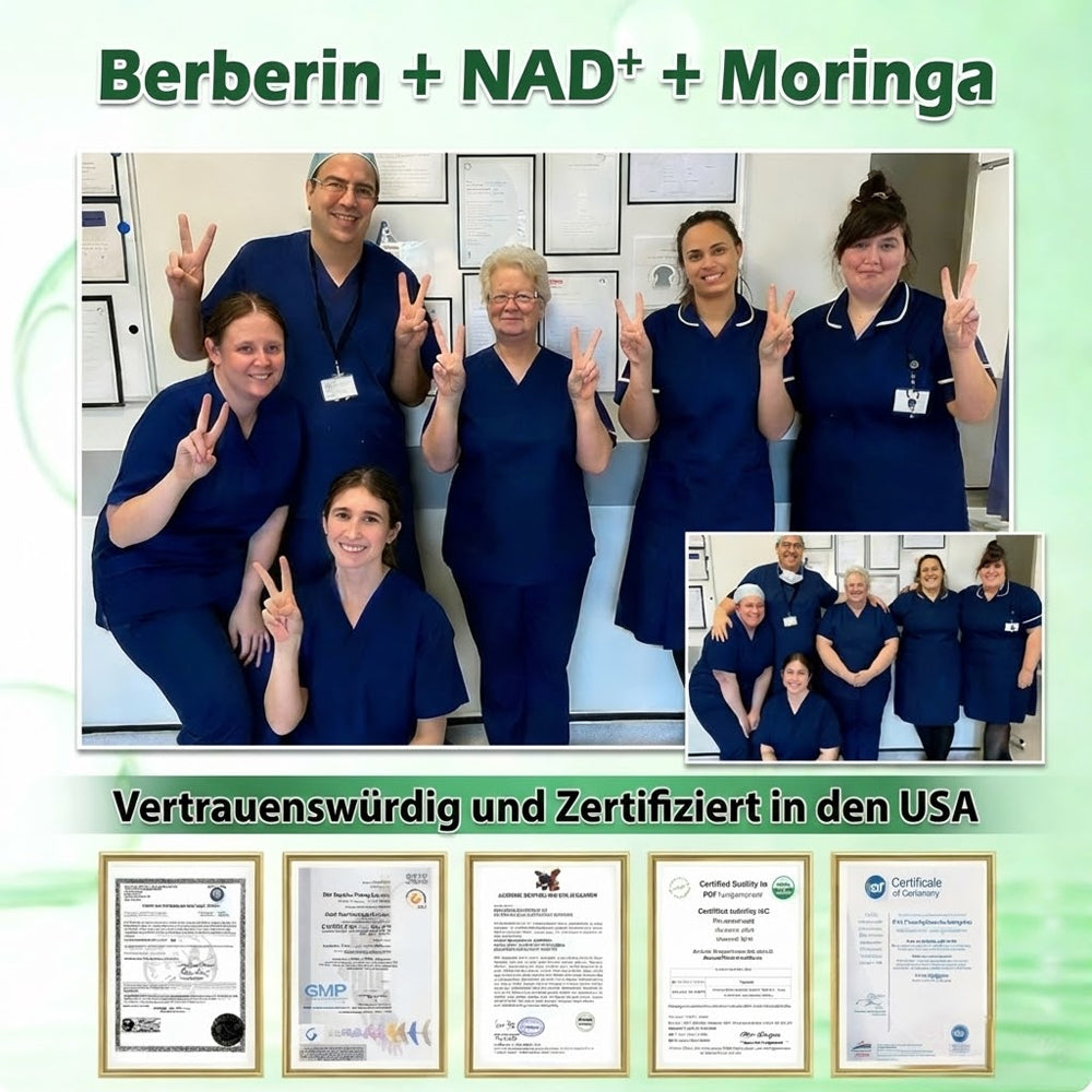 Offizieller Shop | ❤️❤️ Healrize® Moringa Berberinex NAD+ 10-in-1 Nano-Mikronadel-Patch (Nur einmal täglich, sichtbare Veränderungen in 7 Tagen) ✅ Für Übergewicht, lockere Haut, Diabetes, Schlafapnoe, Gelenkprobleme und mehr