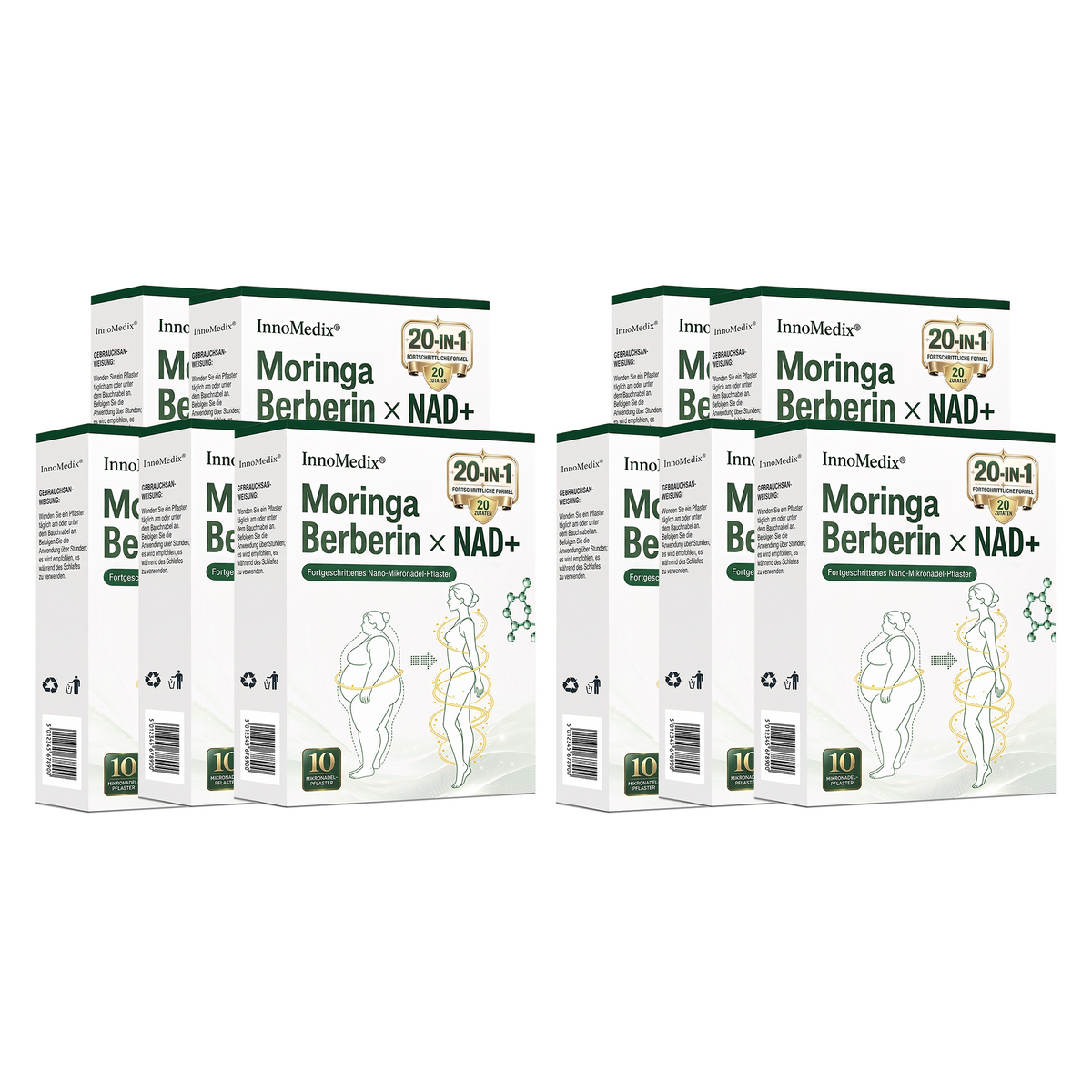 InnoMedix® Moringa Berberin x NAD+ 20-IN-1 Fortgeschrittenes Nano-Mikronadel-Pflaster (Nur einmal täglich anwenden – sichtbare Veränderungen in nur 7 Tagen.)