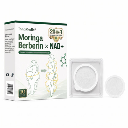 InnoMedix® Moringa Berberin x NAD+ 20-IN-1 Fortgeschrittenes Nano-Mikronadel-Pflaster (Nur einmal täglich anwenden – sichtbare Veränderungen in nur 7 Tagen.)